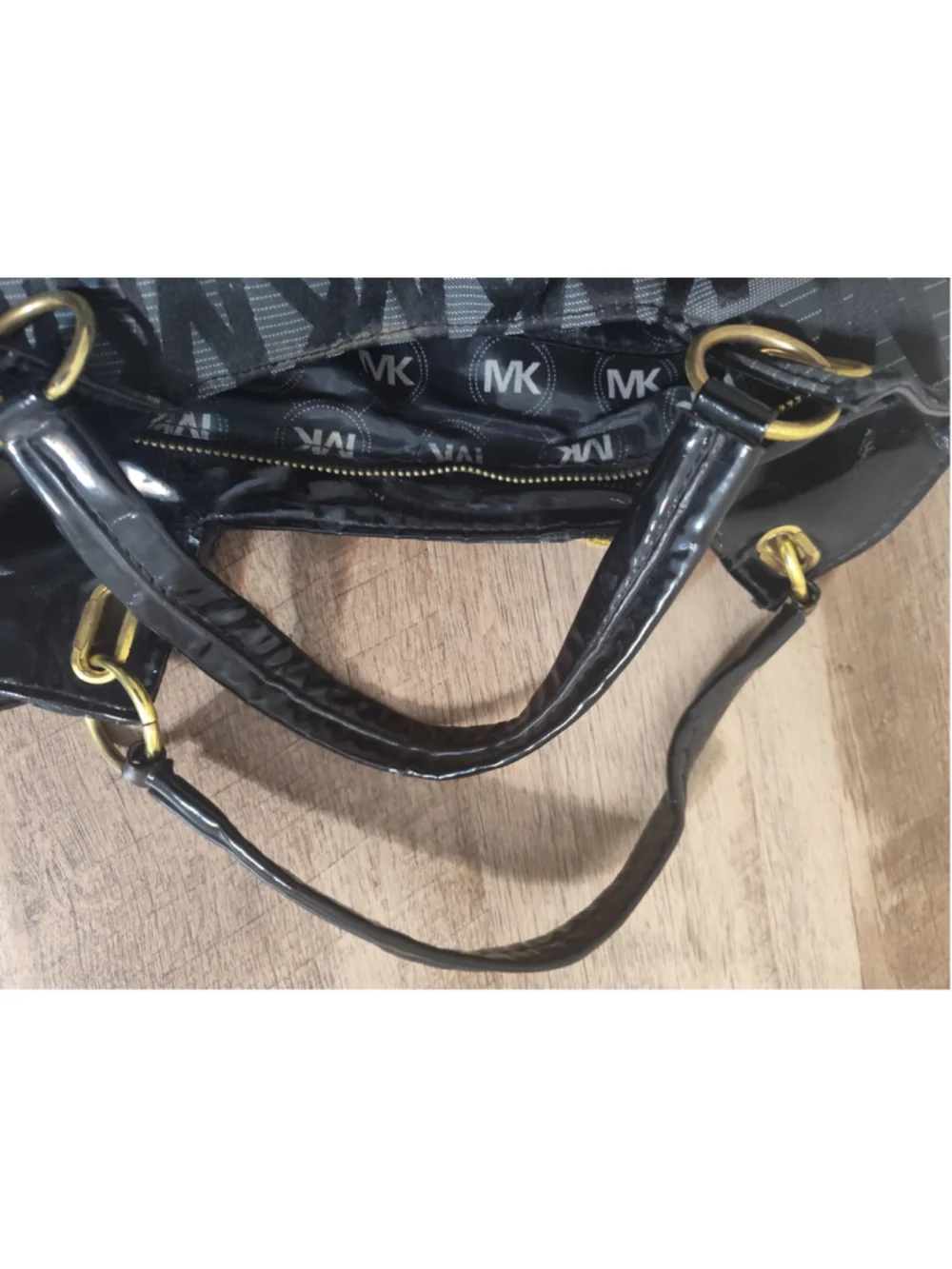 Women's Michael Kors Tote Bag One Size Black Gold